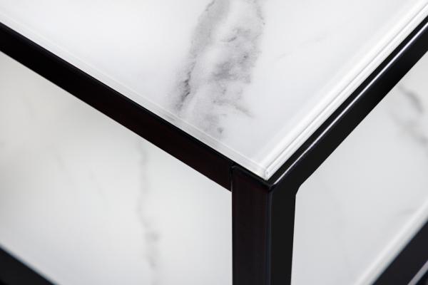 Elegantný príručný stolík ELEGANCE 45 cm, mramorový dekor