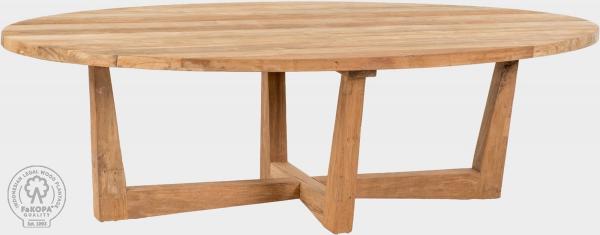 Jedálenský stôl FLORES RECYCLE ovál 200 cm teak prírodný