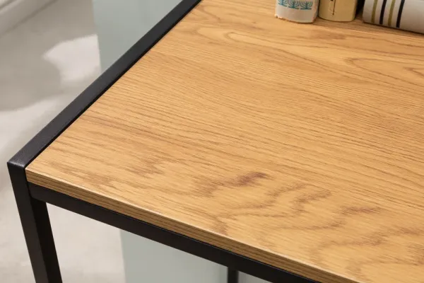 Dizajnový pracovný stôl SLIM LINE 100 cm, divoký dub, čierny