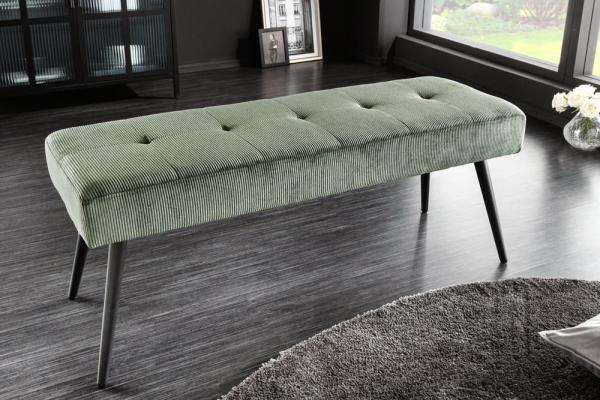 Dizajnová lavica BOUTIQUE 100 cm, zelená, menšester