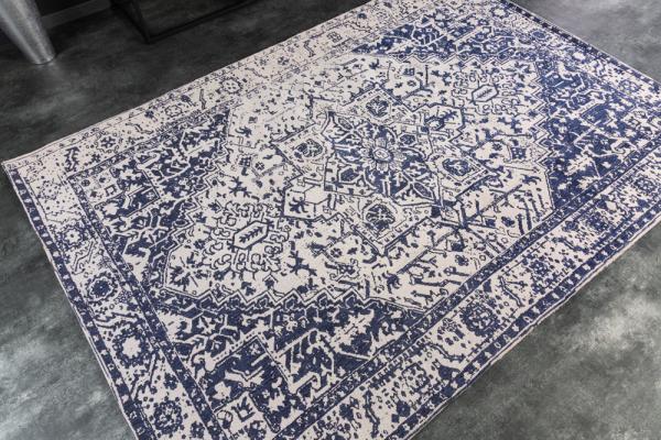 Orientálny bavlnený koberec OLD MARRAKESCH 230 x 160 cm, béžovo modrý, použitý vzhľad
