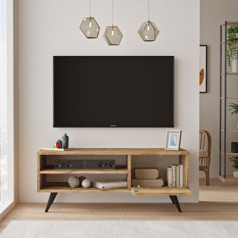 Elegantný TV stolík CUDU 110 cm, MDF, prírodný