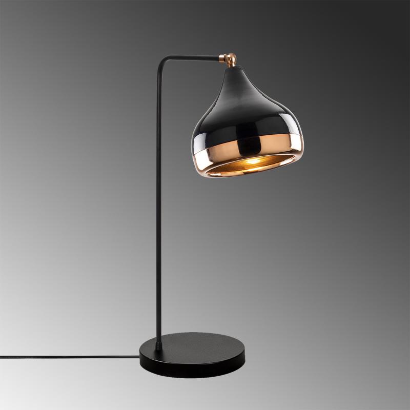 Dizajnová stolová lampa YILDO 52 cm, čierna
