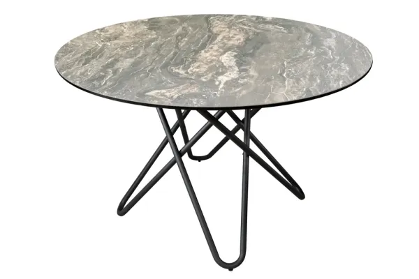 Extravagantný jedálenský stôl ELLIPSE 120 cm, prírodný keramický kameň
