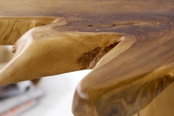 Masívny príručný stolík ROOT 60 cm teak, prírodný