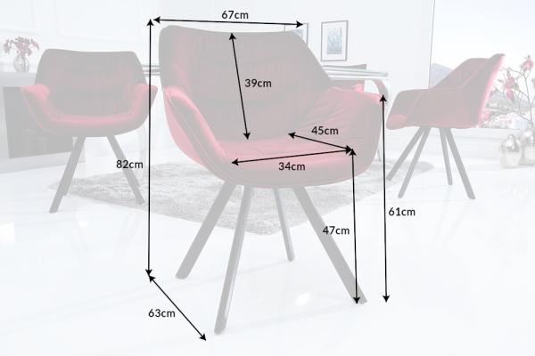 Dizajnová stolička THE DUTCH COMFORT retro bordovo červená, zamat
