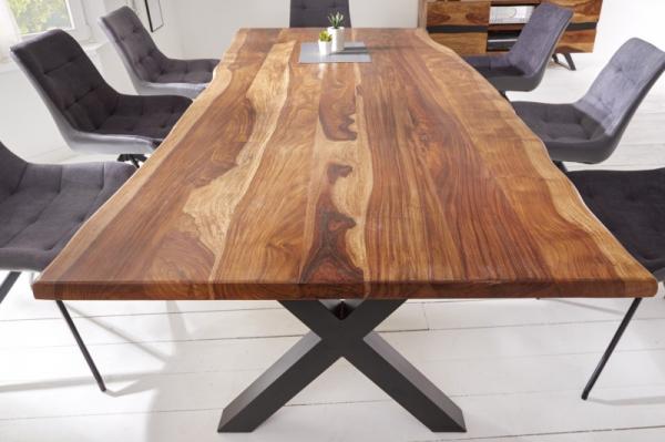 Jedálenský stôl z masívu AMAZONAS X 200 cm sheesham, prírodný