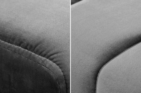 Moderná lavica BENCH PETIT 110 cm zamat, strieborno šedá