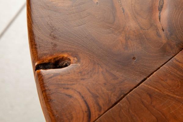 Ručne vyrobený konferenčný stolík MOSAIK 70 cm teak, prírodný