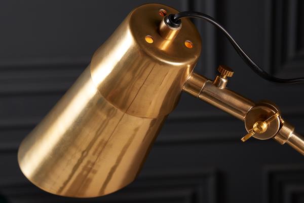 Priemyselná stojanová lampa ENGINEER 143 cm, zlatá