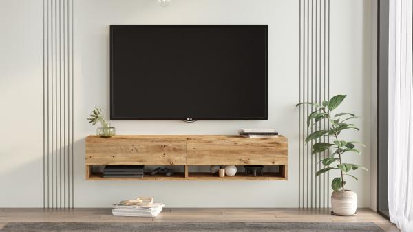 Elegantný TV stolík FRA IV 140 cm, MDF, prírodný