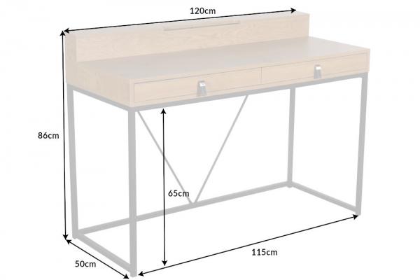 Dizajnový písací stôl HERITAGE 120 cm, dub