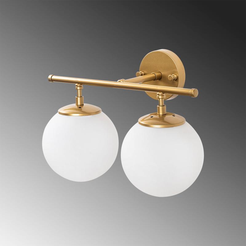 Dizajnová nástenná lampa ROE 36 cm, matná zlatá
