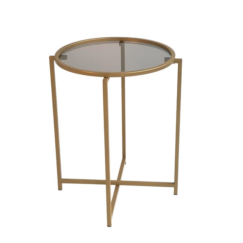 Dizajnový bočný stolík GOLD 60 cm, matný, zlatý