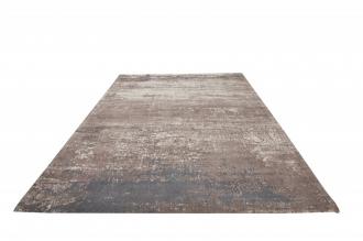 Vintage bavlnený koberec MODERN ART 240 x 160 cm použitý vzhľad, béžovo šedý