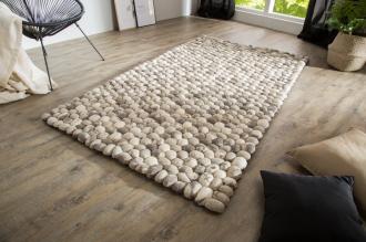 Ručne tkaný koberec ORGANIC LIVING 200x120 cm, šedý, bavlna