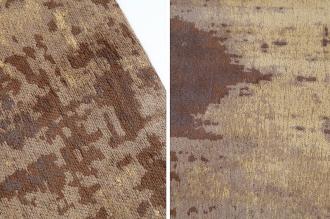 Vintage bavlnený koberec MODERN ART 240 x 160 cm použitý vzhľad, pieskovo hnedý