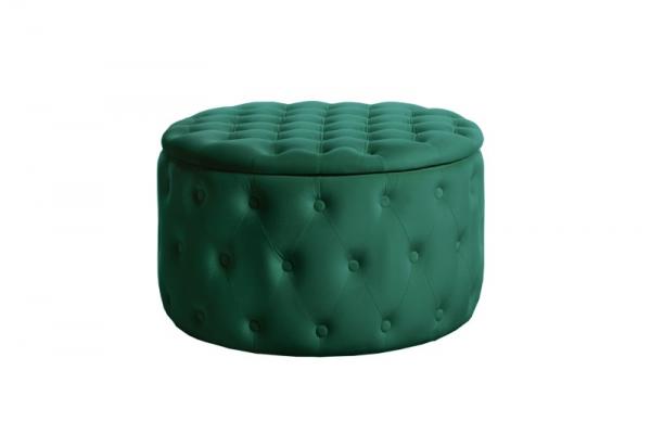 Elegantná taburetka MODERN BAROQUE 75 cm zamat, smaragdovo zelená