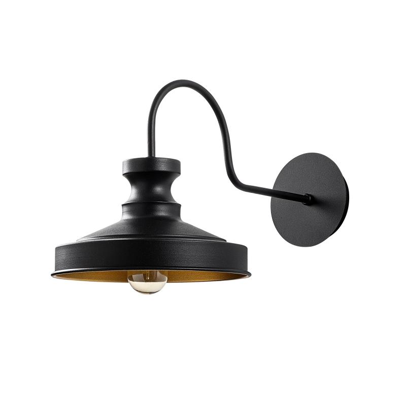 Dizajnová nástenná lampa BERSTE 42 cm, čierna