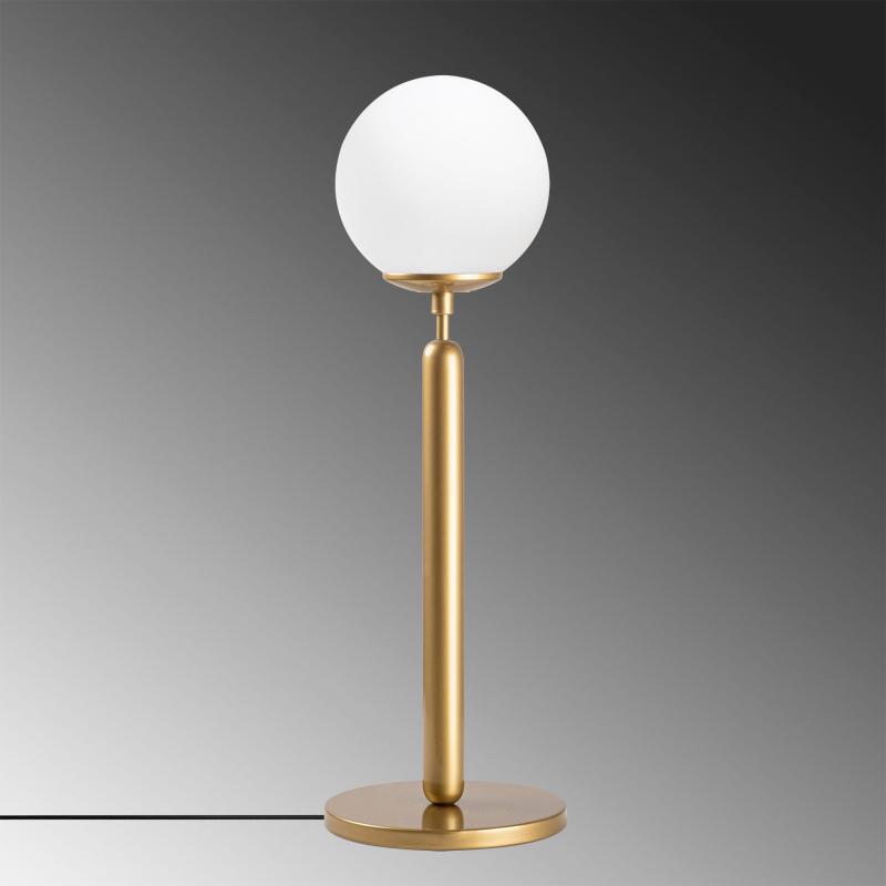 Dizajnová stolová lampa KING 52 cm, matná zlatá