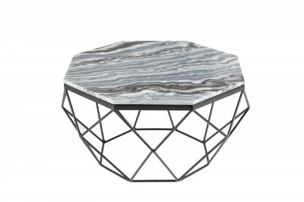Konferenčný stolík DIAMOND 69 cm mramorovo šedý