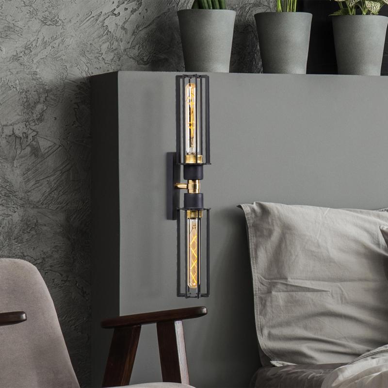 Elegantná nástenná lampa FELLINI 50 cm, čierna