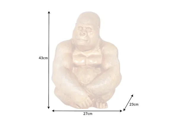 Dekoratívna figúrka gorily KONG 43 cm, zlatá