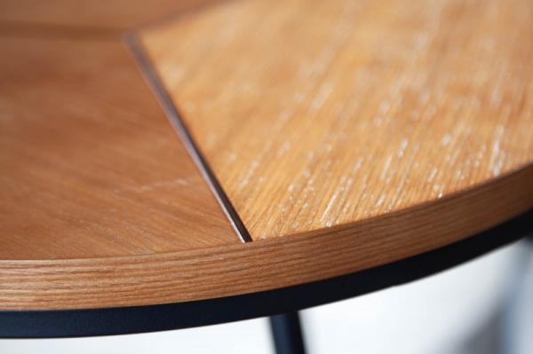 Dizajnový odkladací stolík ELEGANCE 45 cm, dub