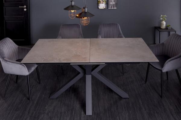 Jedálenský stôl ETERNITY 180-225 cm výsuvný, keramický, betónový vzhľad