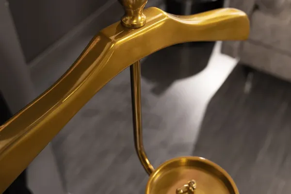 Elegantný vešiak VALET 128 cm, zlatý