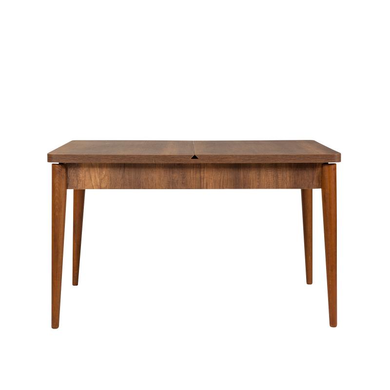 Elegantná súprava - rozkladací stôl VINA 130-165 cm plus sedenie, orech, tmavomodrá