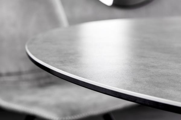 Okrúhly jedálenský stôl ALPINE 120 cm, antracit, keramický, betónový vzhľad