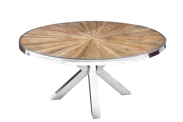 Okrúhly jedálenský stôl BARRACUDA 140 cm, teak, prírodný