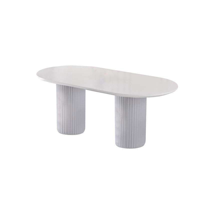 Dizajnový jedálenský stôl ZANOTTA 200 cm, MDF, biely