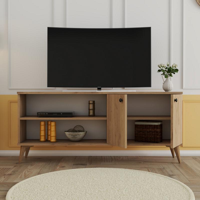 Elegantný TV stolík EVEREST 138 cm, MDF, dub