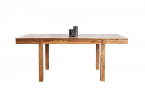 Masívny jedálenský stôl PURE 120-200 cm Sheesham s predlžovacími doskami