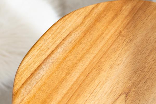 Taburetka z masívneho dreva BALI 45 cm, prírodný okrúhly teak