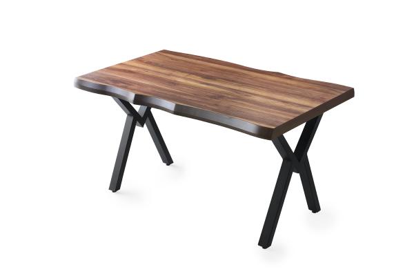Jedálenský stôl EFOR 140 cm, MDF, hnedý