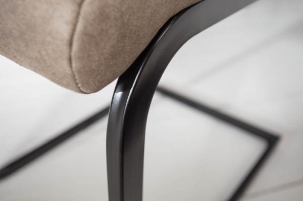 Konzolová stolička APARTMENT starožitná taupe s kovovým rámom