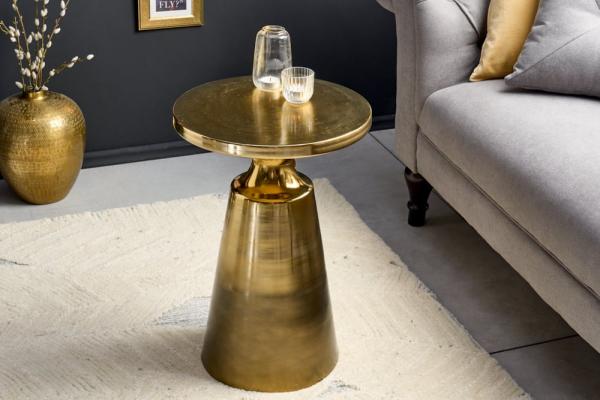 Dizajnový príručný stolík ABSTRACT 60 cm, zlatý