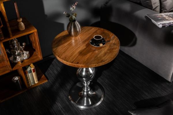Elegantný dizajnový príručný stolík EXTRAVAGANCIA 51 cm mango, prírodný