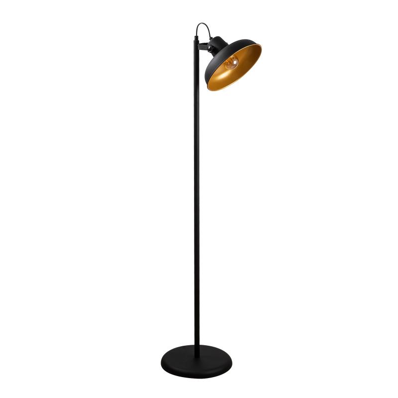 Elegantná stojanová lampa LIK 145 cm, čierna, zlatá