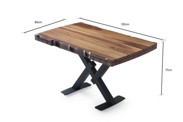 Dizajnový jedálenský stôl OTTO 130 - 190 cm rozkladací, MDF, hnedý