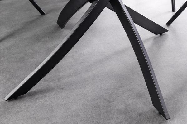 Okrúhly jedálenský stôl ALPINE 120 cm, antracit, keramický, betónový vzhľad