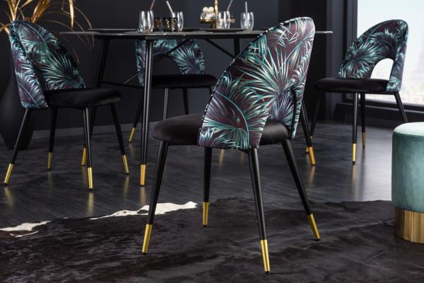 Dizajnová stolička PRÊT-À-PORTER čierna, zamat