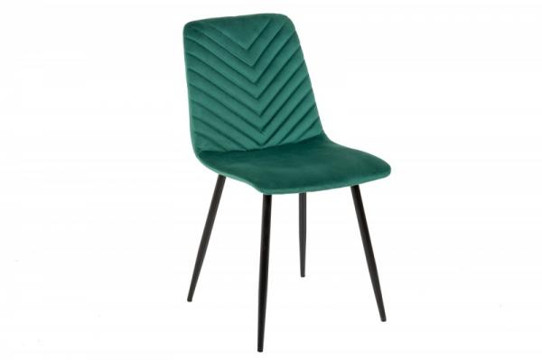 Dizajnová stolička AMAZONAS zamat, zelená s ozdobným prešívaním