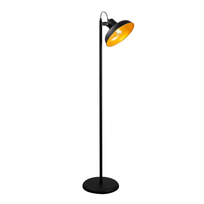 Elegantná stojanová lampa LIK 145 cm, čierna, zlatá