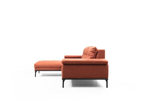 Dizajnová pohovka HOLLYWOOD 309 cm ľavá, oranžová, tkanina