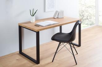 Dizajnový písací stôl OAK DESK 120 cm dub, kovový rám