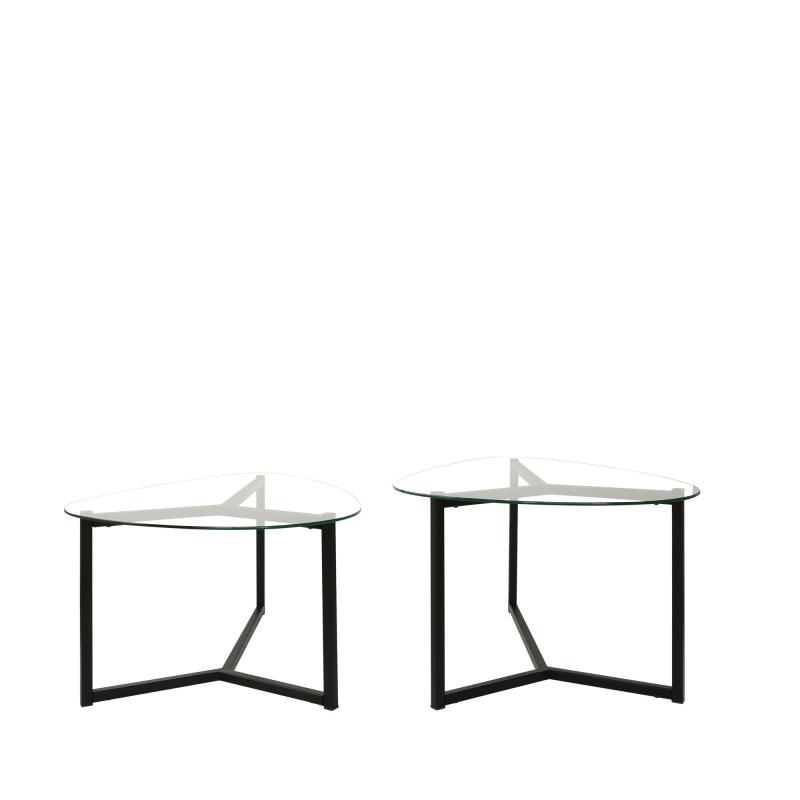 Dizajnová sada konferenčných stolíkov BELLISIMO 82 cm, čierna